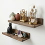 Hanah Home Raf308 Estantería Decorativa de Madera Maciza de 60 cm